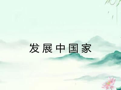 发展中国家