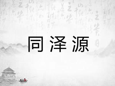 同泽源