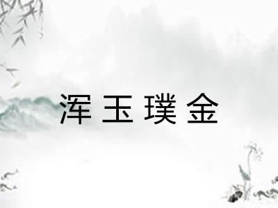 浑玉璞金