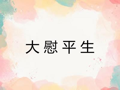 大慰平生