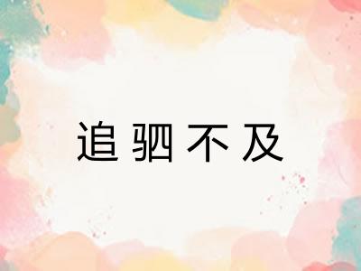 追驷不及