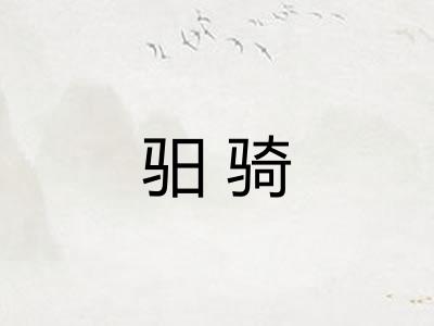 驲骑