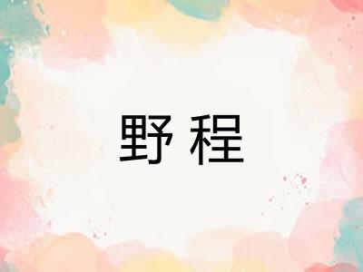 野程