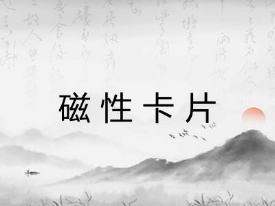 磁性卡片
