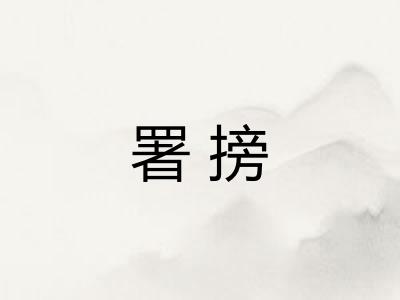 署搒