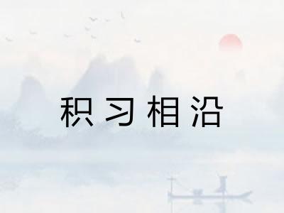 积习相沿