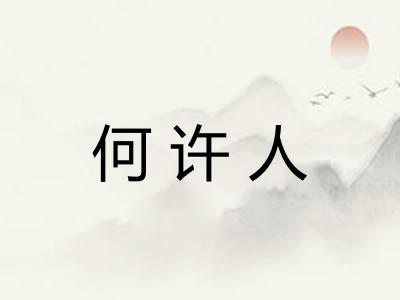 何许人