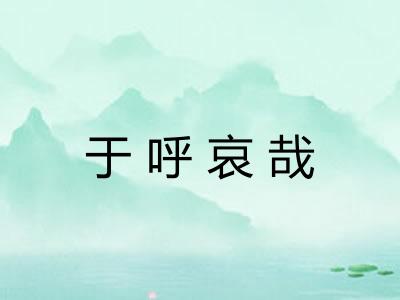于呼哀哉