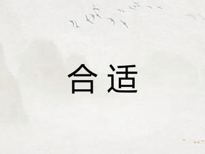 合适