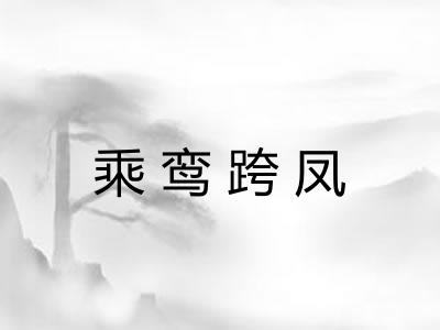乘鸾跨凤