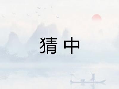 猜中