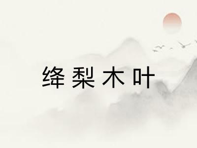 绛梨木叶