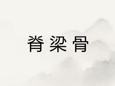 脊梁骨
