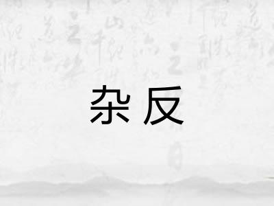 杂反