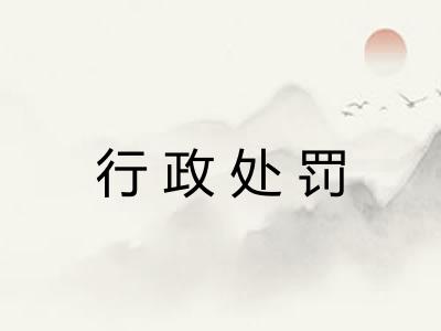 行政处罚
