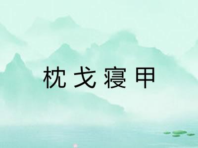 枕戈寝甲
