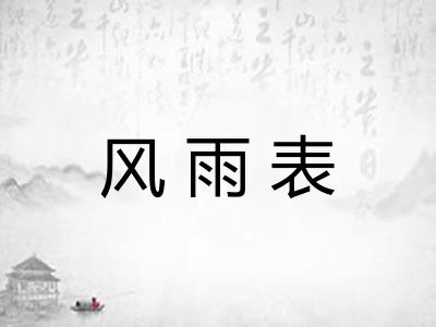 风雨表