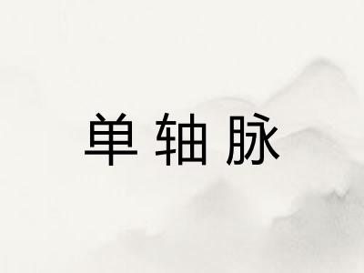 单轴脉