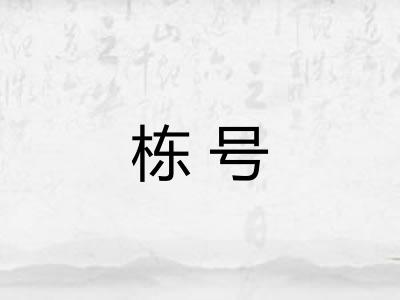 栋号