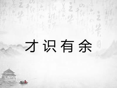 才识有余