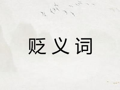 贬义词