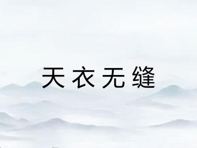 天衣无缝