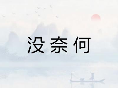 没奈何