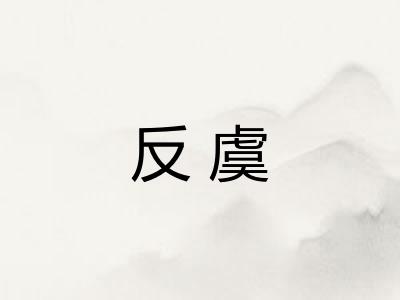 反虞
