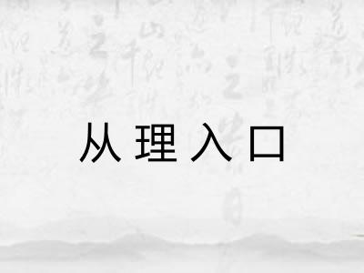 从理入口