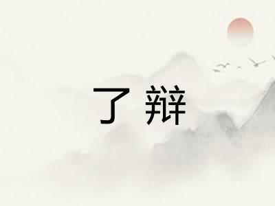 了辩