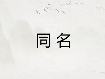 同名