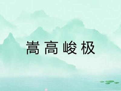 嵩高峻极