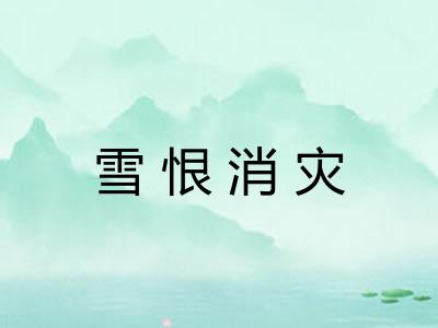 雪恨消灾