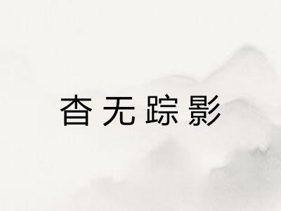 杳无踪影