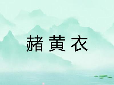 赭黄衣