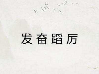 发奋蹈厉