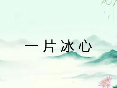一片冰心