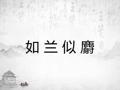 如兰似麝