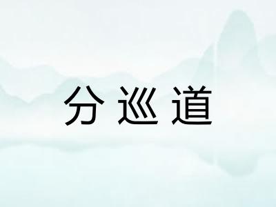 分巡道