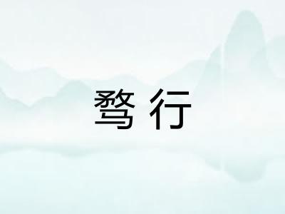 骛行