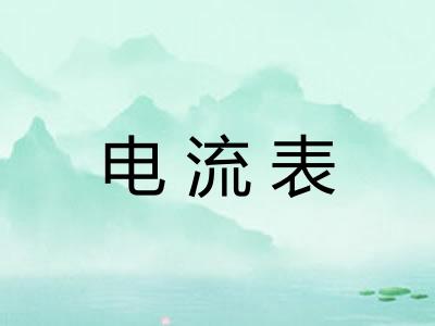 电流表