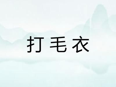 打毛衣