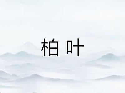 柏叶