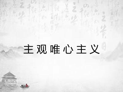 主观唯心主义