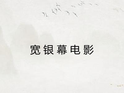 宽银幕电影