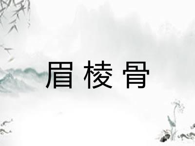 眉棱骨