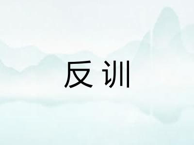 反训