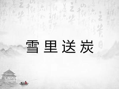 雪里送炭