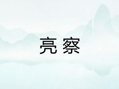 亮察