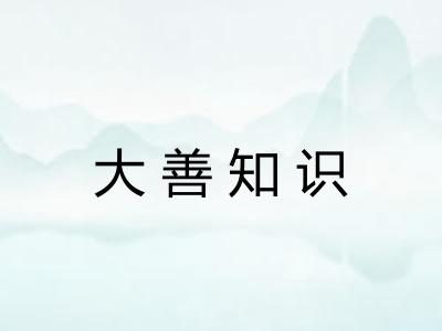 大善知识